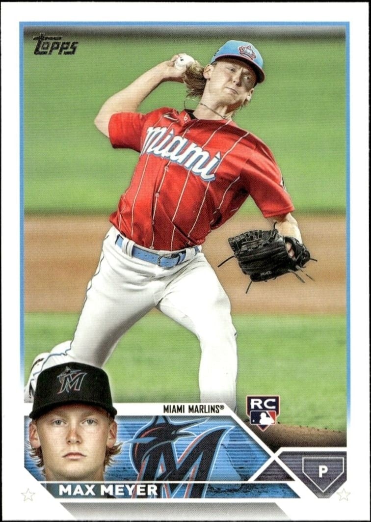 Max Meyer 2023 Topps Series 2 #388 Baseball Trading Card - Front 2023 Topps Series 2 Max Meyer #388 baseball trading card front