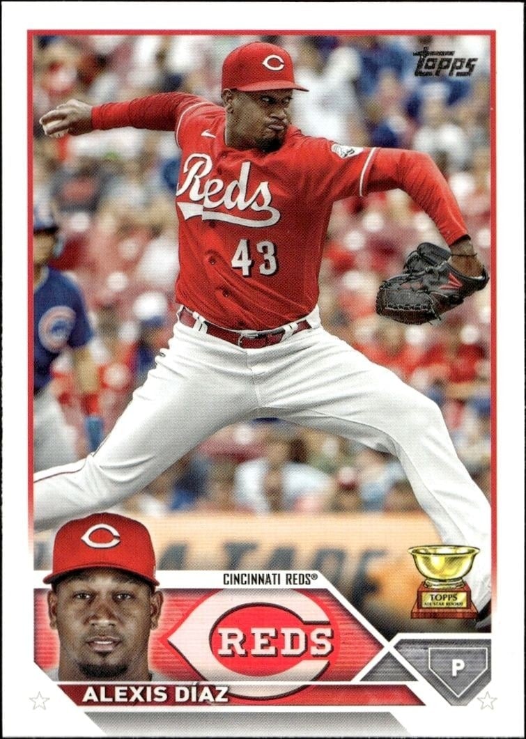 Alexis Diaz 2023 Topps Series 2 #369 Baseball Trading Card - Front 2023 Topps Series 2 Alexis Diaz #369 baseball trading card front