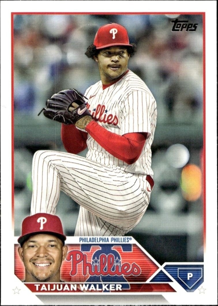 Taijuan Walker 2023 Topps Series 2 #355 Baseball Trading Card - Front 2023 Topps Series 2 Taijuan Walker #355 baseball trading card front