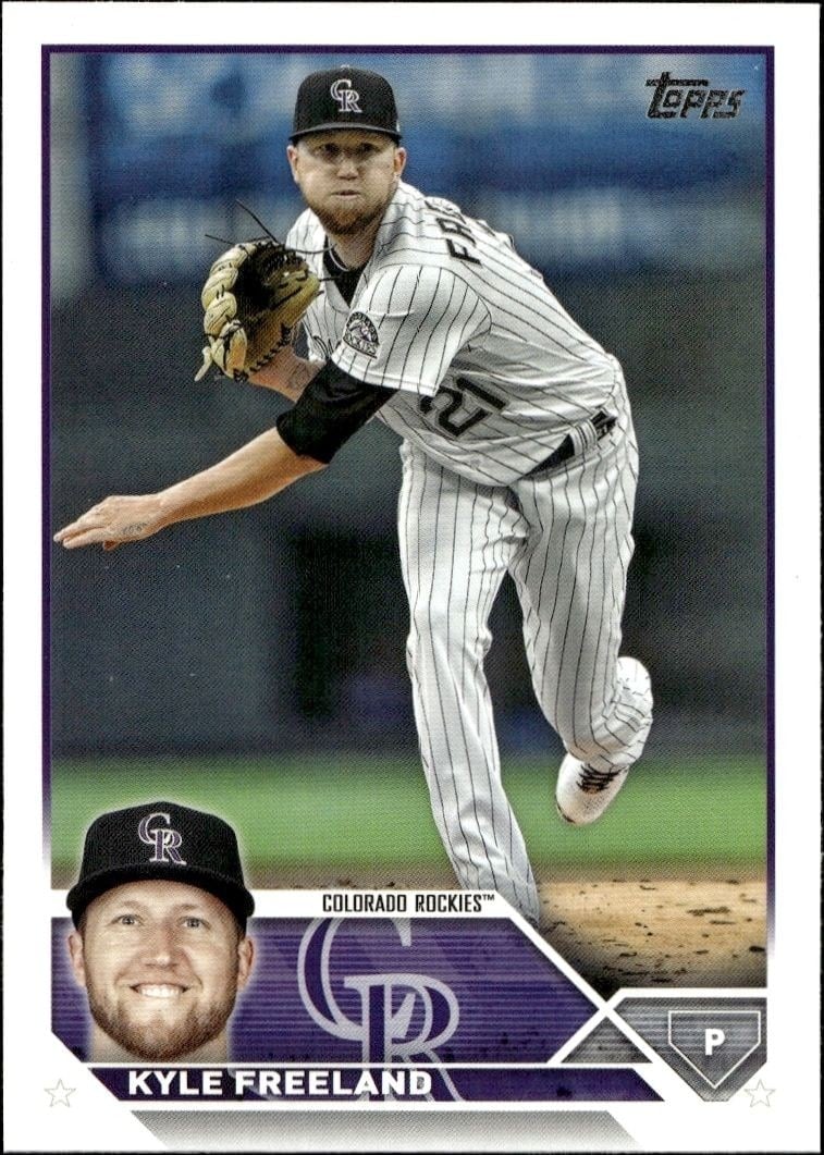 Kyle Freeland 2023 Topps Series 2 #348 Baseball Trading Card - Front 2023 Topps Series 2 Kyle Freeland #348 baseball trading card front