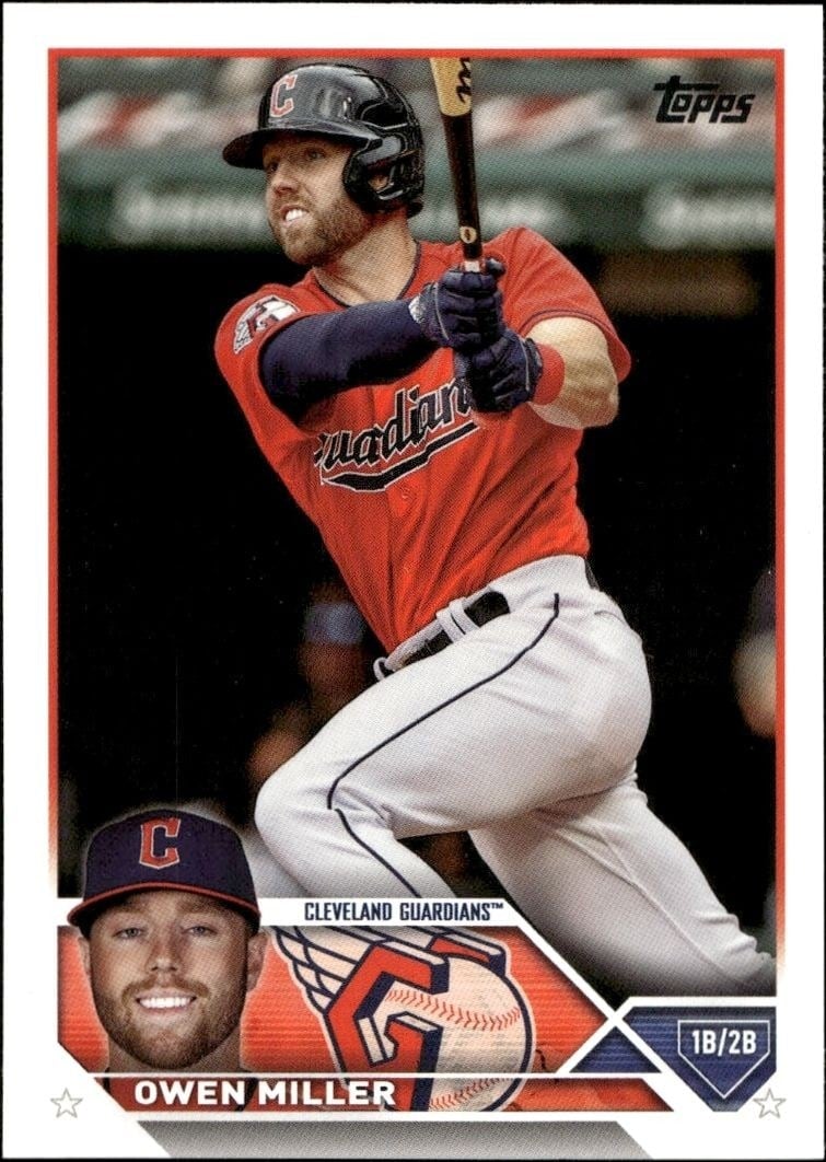 Owen Miller 2023 Topps #213 Baseball Trading Card - Front 2023 Topps Owen Miller #213 baseball trading card front