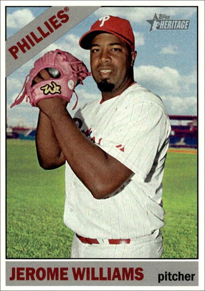 Jerome Williams 2015 Topps Heritage High Number #588 Baseball Trading Card - Front 2015 Topps Heritage High Number Jerome Williams #588 baseball trading card front