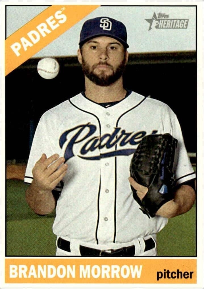 Brandon Morrow 2015 Topps Heritage High Number #637 Baseball Trading Card - Front 2015 Topps Heritage High Number Brandon Morrow #637 baseball trading card front