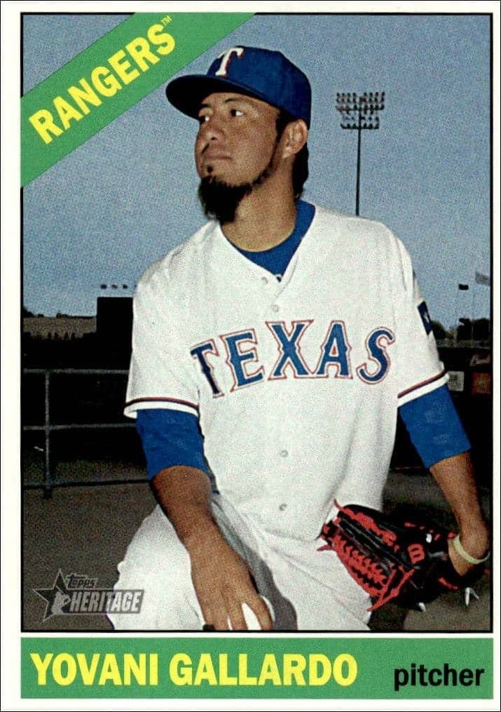 2015 Topps Heritage High Number Yovani Gallardo #723 trading card