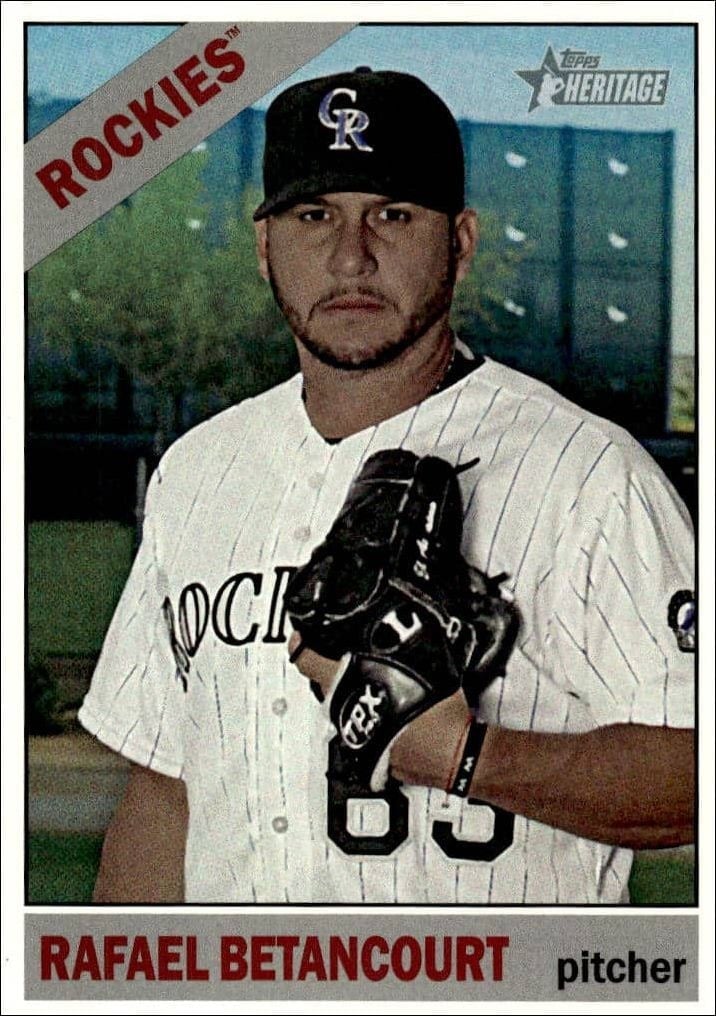 Rafael Betancourt 2015 Topps Heritage High Number #540 Baseball Trading Card - Front 2015 Topps Heritage High Number Rafael Betancourt #540 baseball trading card front