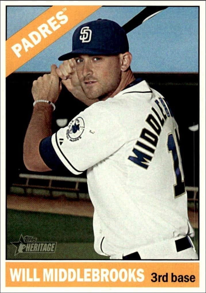 Will Middlebrooks 2015 Topps Heritage High Number #622 Baseball Trading Card - Front 2015 Topps Heritage High Number Will Middlebrooks #622 baseball trading card front