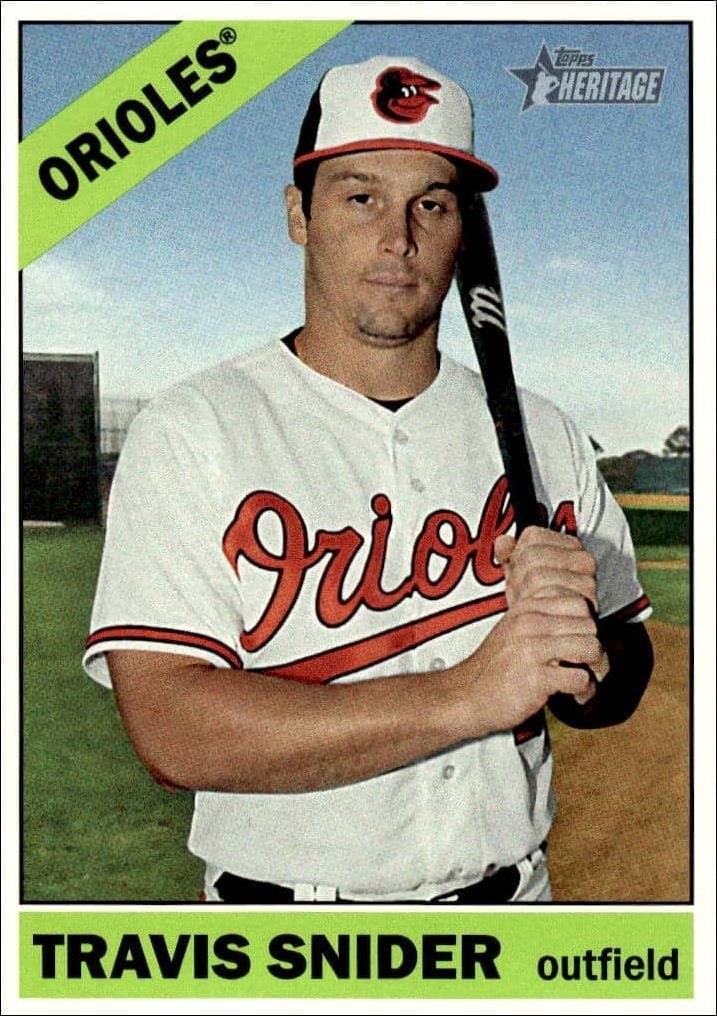 2015 Topps Heritage High Number Travis Snider #598 trading card