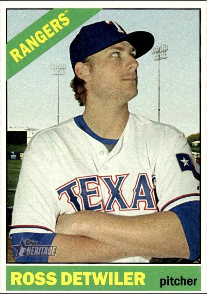 Ross Detwiler 2015 Topps Heritage High Number #689 Baseball Trading Card - Front 2015 Topps Heritage High Number Ross Detwiler #689 baseball trading card front