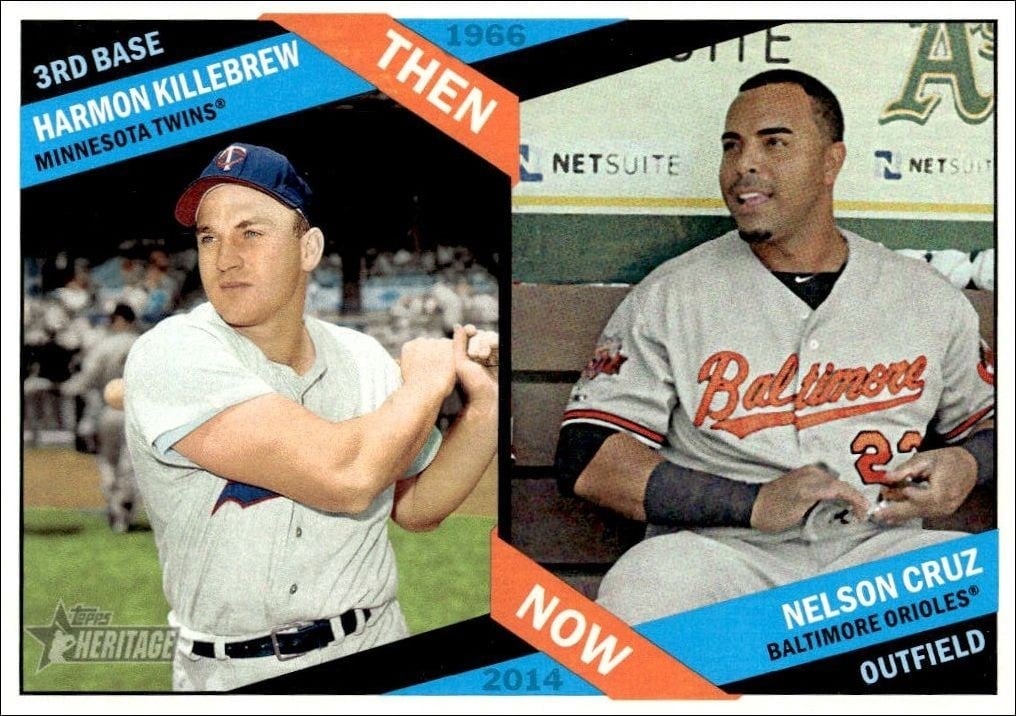 Harmon Killebrew 2015 Topps Heritage #TN-1 Baseball Trading Card - Front 2015 Topps Heritage Harmon Killebrew #TN-1 baseball trading card front