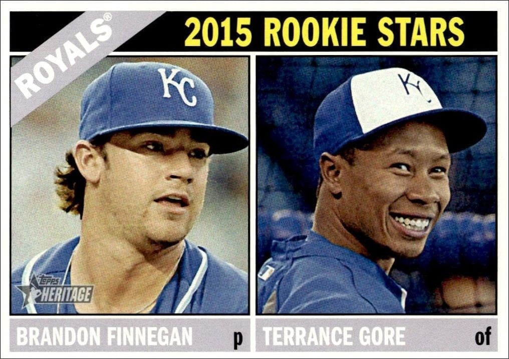 Brandon Finnegan 2015 Topps Heritage #424 Baseball Trading Card - Front 2015 Topps Heritage Brandon Finnegan #424 baseball trading card front