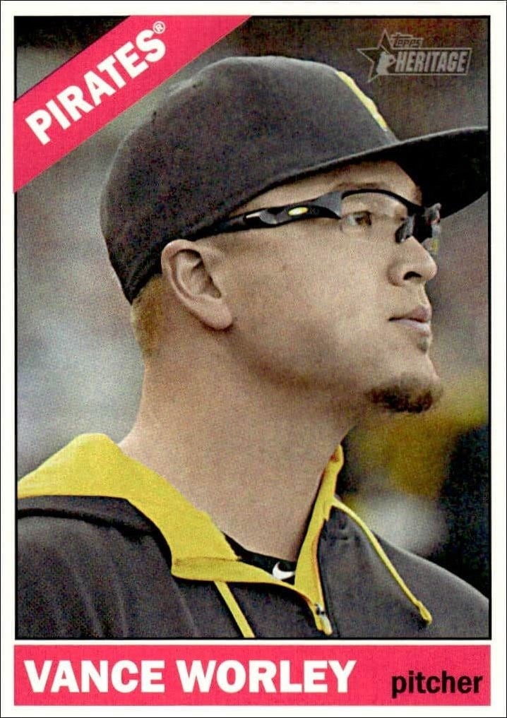Vance Worley 2015 Topps Heritage #419 Baseball Trading Card - Front 2015 Topps Heritage Vance Worley #419 baseball trading card front