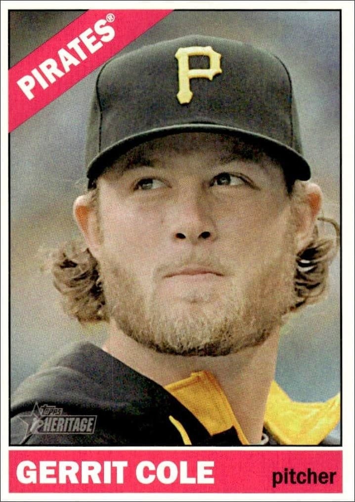 Gerrit Cole 2015 Topps Heritage #425 Baseball Trading Card - Front 2015 Topps Heritage Gerrit Cole #425 baseball trading card front