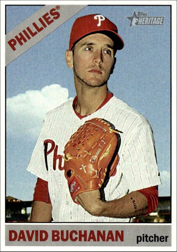 David Buchanan 2015 Topps Heritage High Number #506 Baseball Trading Card - Front 2015 Topps Heritage High Number David Buchanan #506 baseball trading card front