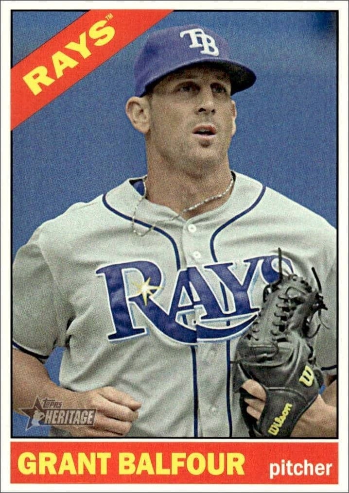 Grant Balfour 2015 Topps Heritage High Number #514 Baseball Trading Card - Front 2015 Topps Heritage High Number Grant Balfour #514 baseball trading card front