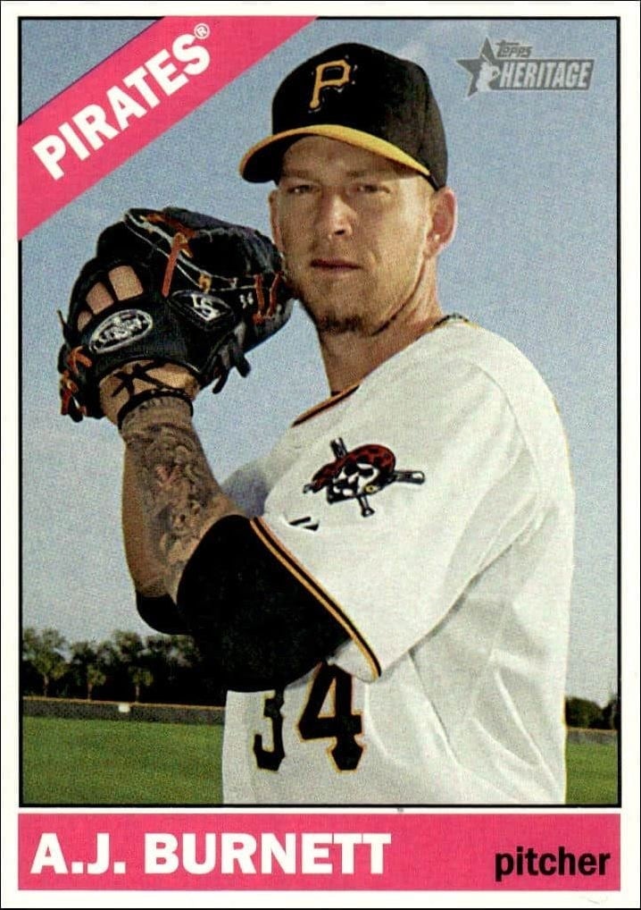 2015 Topps Heritage High Number A.J. Burnett #520 trading card