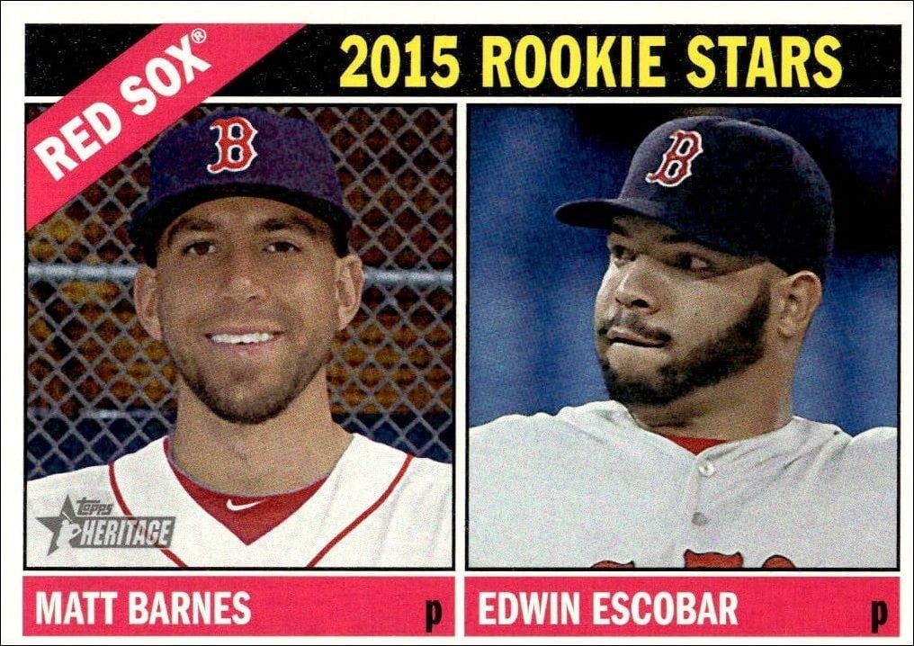 Edwin Escobar 2015 Topps Heritage #44 Baseball Trading Card - Front 2015 Topps Heritage Edwin Escobar #44 baseball trading card front