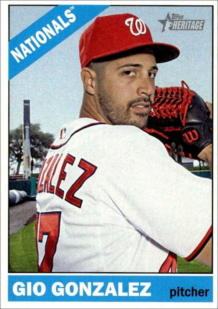 2015 Topps Heritage Gio Gonzalez #181 trading card