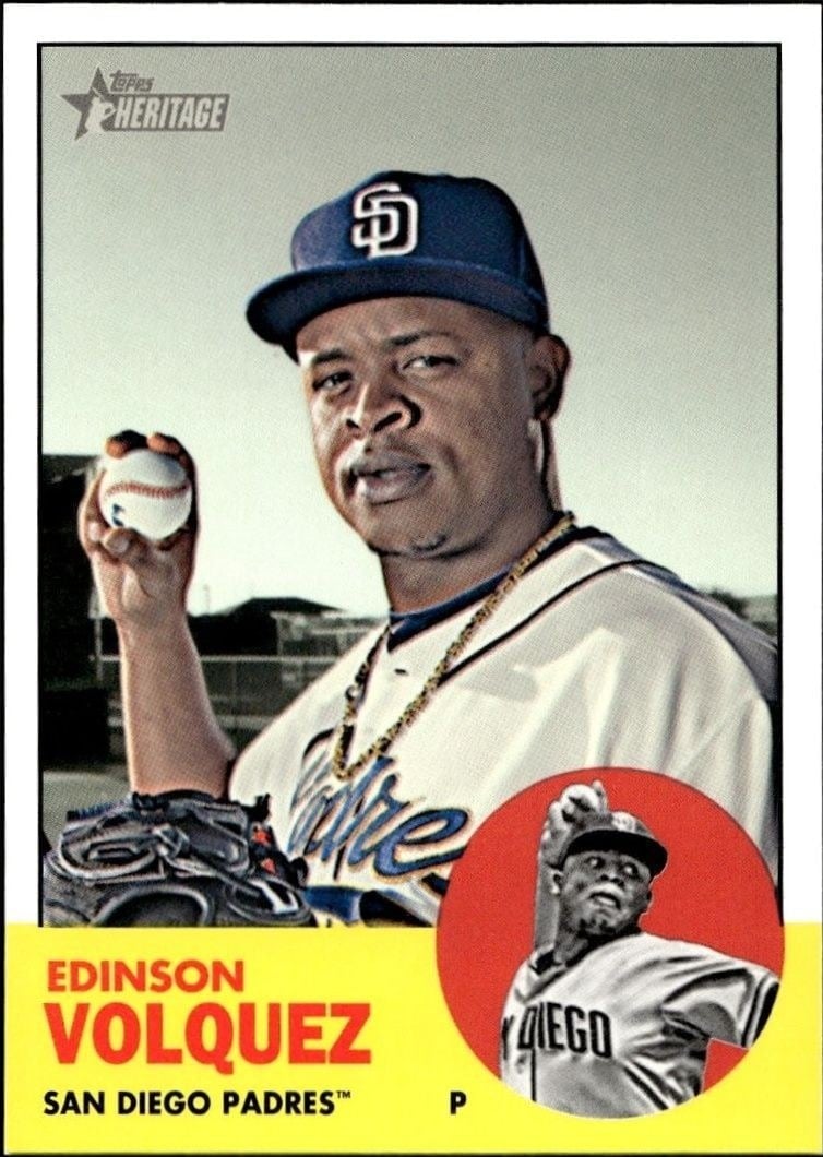 2012 Topps Heritage High Number Edinson Volquez #H648 trading card