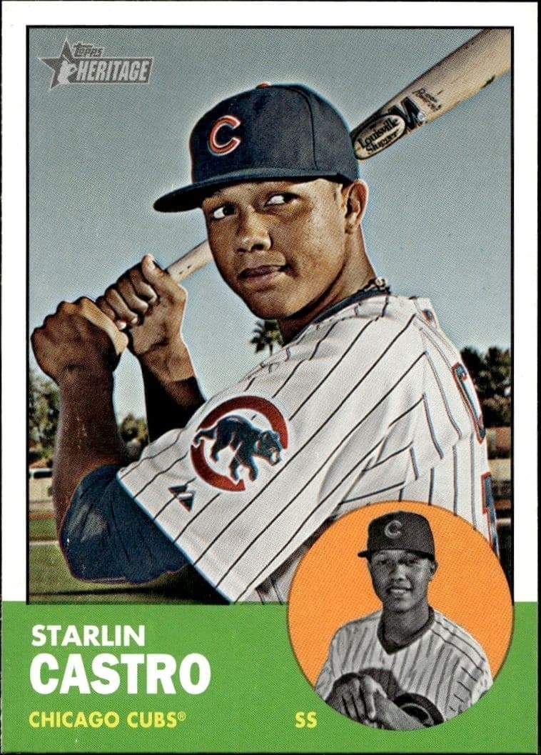 2012 Topps Heritage Starlin Castro #193 trading card