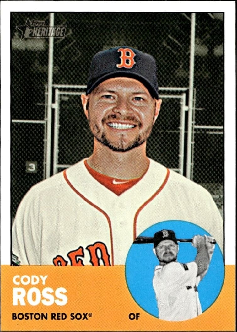 Cody Ross 2012 Topps Heritage High Number #H581 Baseball Trading Card - Front 2012 Topps Heritage High Number Cody Ross #H581 baseball trading card front