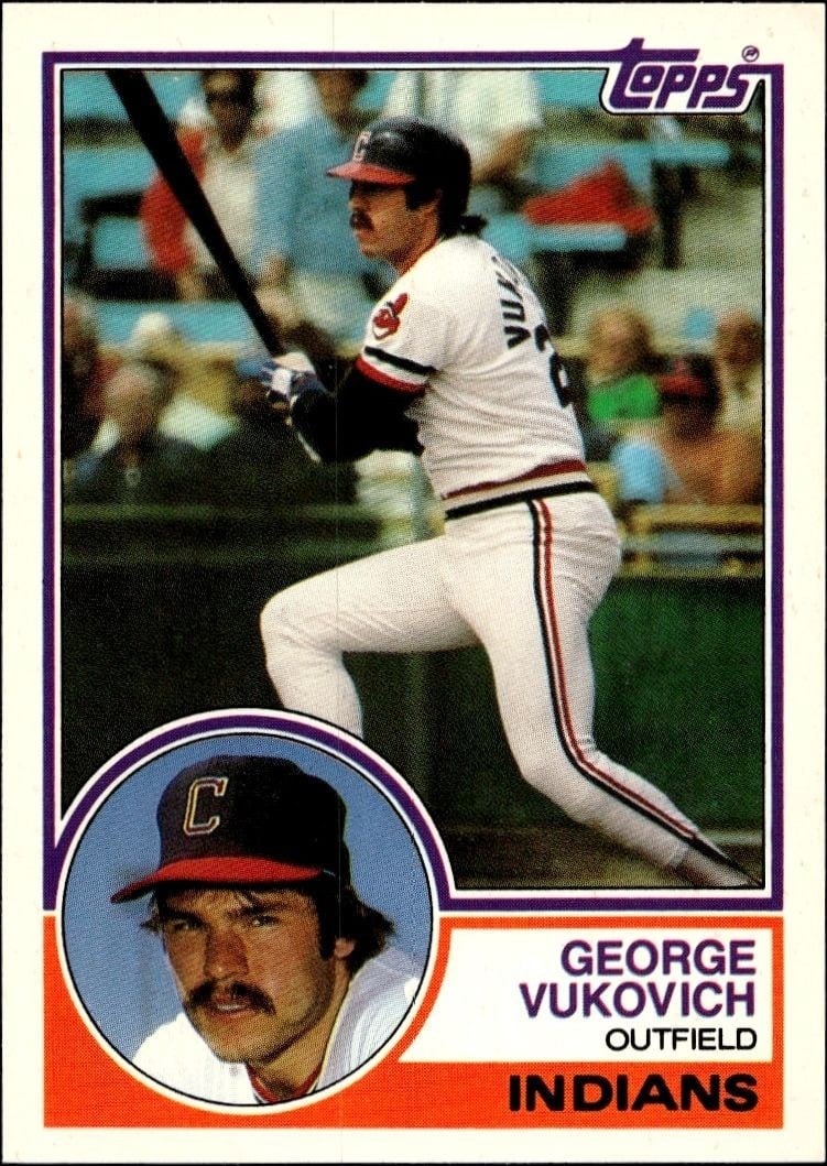 George Vukovich 1983 Topps Traded #122T Baseball Trading Card - Front 1983 Topps Traded George Vukovich #122T baseball trading card front