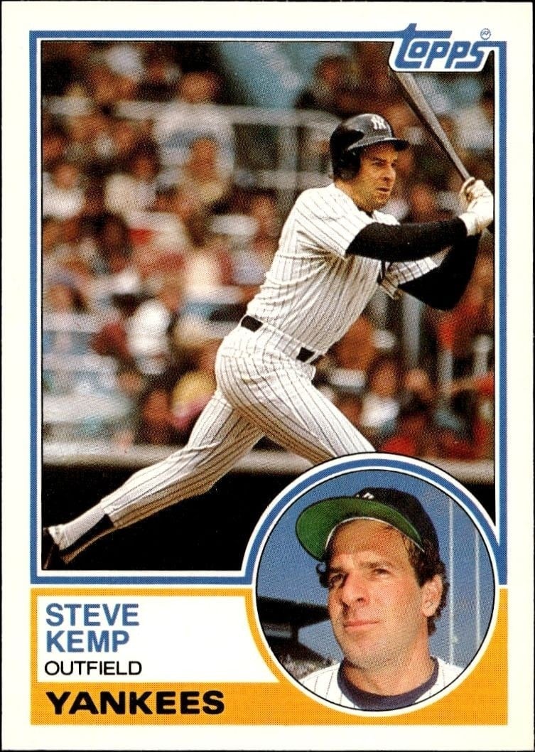 Steve Kemp 1983 Topps Traded #53T Baseball Trading Card - Front 1983 Topps Traded Steve Kemp #53T baseball trading card front
