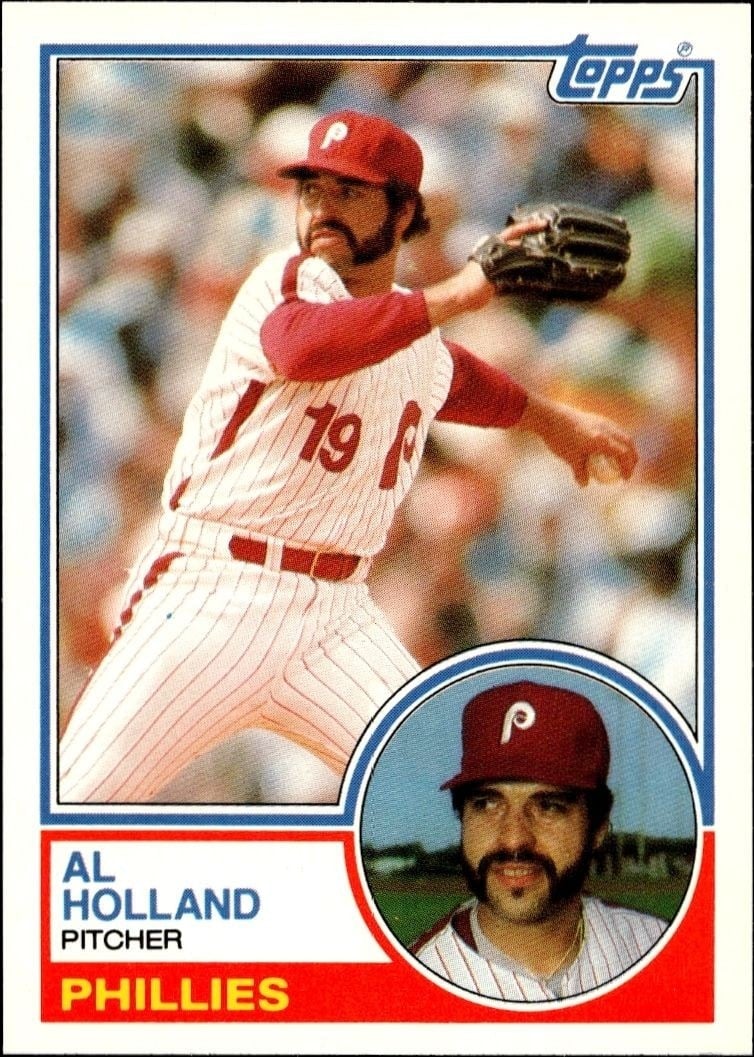 Al Holland 1983 Topps Traded #46T Baseball Trading Card - Front 1983 Topps Traded Al Holland #46T baseball trading card front