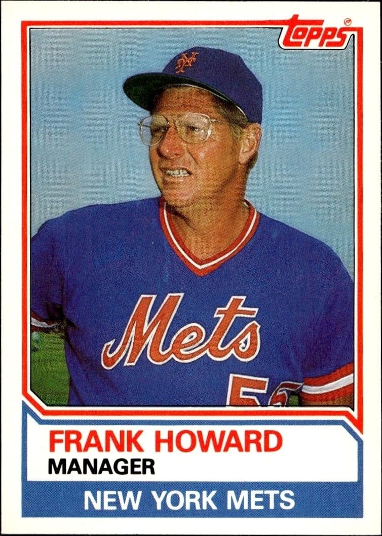 Frank Howard 1983 Topps Traded #47T Baseball Trading Card - Front 1983 Topps Traded Frank Howard #47T baseball trading card front