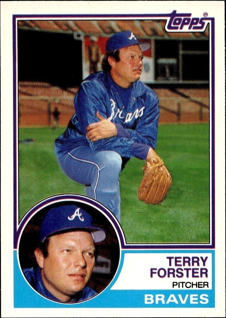 Terry Forster 1983 Topps Traded #33T Baseball Trading Card - Front 1983 Topps Traded Terry Forster #33T baseball trading card front