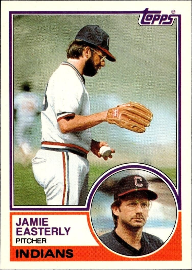 Jamie Easterly 1983 Topps Traded #28T Baseball Trading Card - Front 1983 Topps Traded Jamie Easterly #28T baseball trading card front