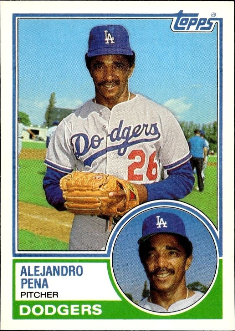 Alejandro Pena 1983 Topps Traded #83T Baseball Trading Card - Front 1983 Topps Traded Alejandro Pena #83T baseball trading card front