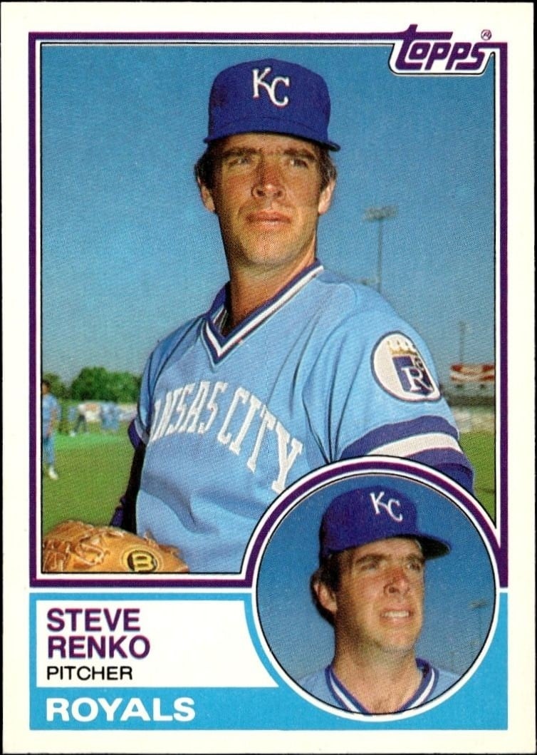 Steve Renko 1983 Topps Traded #95T Baseball Trading Card - Front 1983 Topps Traded Steve Renko #95T baseball trading card front