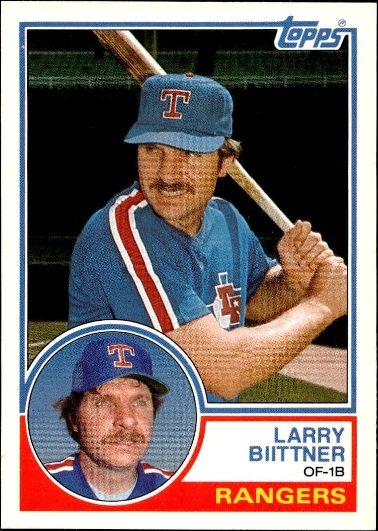 1983 Topps Traded Larry Biittner #10T trading card