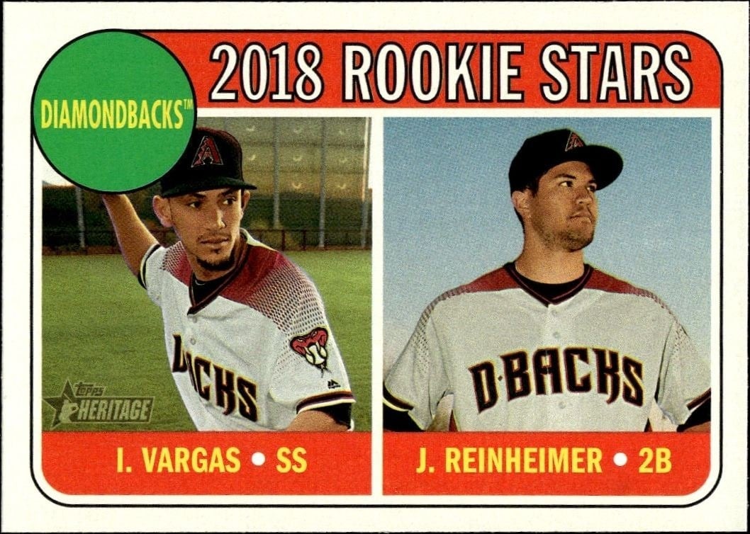 Jack Reinheimer 2018 Topps Heritage #323 Baseball Trading Card - Front 2018 Topps Heritage Jack Reinheimer #323 baseball trading card front