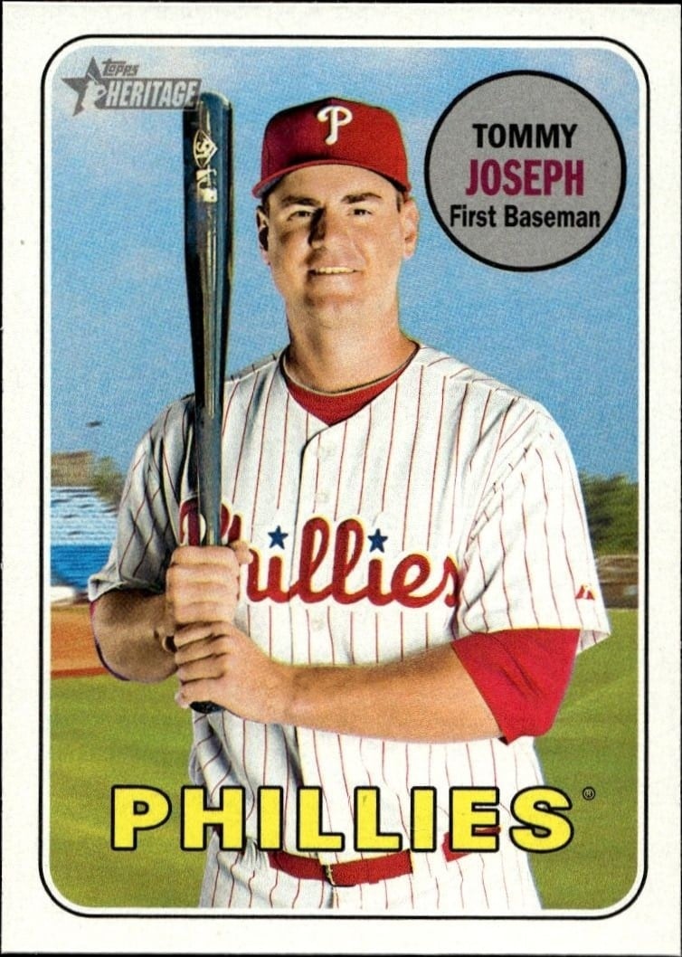 Tommy Joseph 2018 Topps Heritage #34 Baseball Trading Card - Front 2018 Topps Heritage Tommy Joseph #34 baseball trading card front