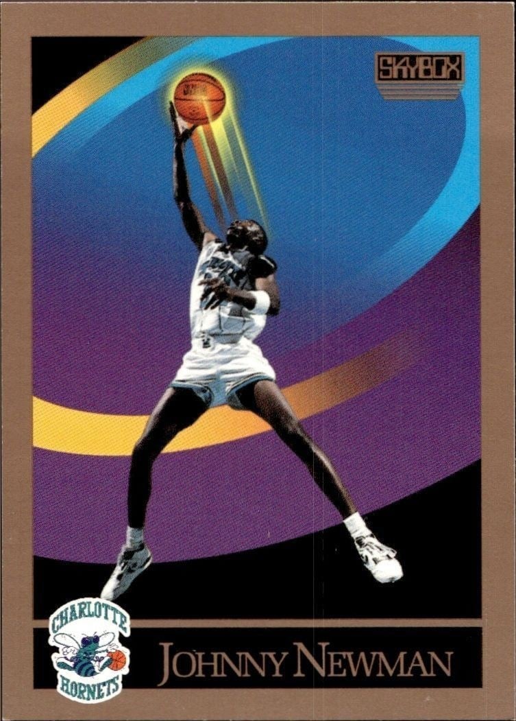 Johnny Newman 1990-91 Skybox #370 Basketball Trading Card - Front 1990-91 Skybox Johnny Newman #370 basketball trading card front