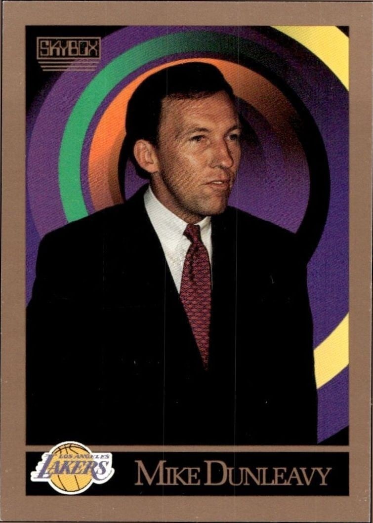 Mike Dunleavy Sr. 1990-91 Skybox #313 Basketball Trading Card - Front 1990-91 Skybox Mike Dunleavy Sr. #313 basketball trading card front
