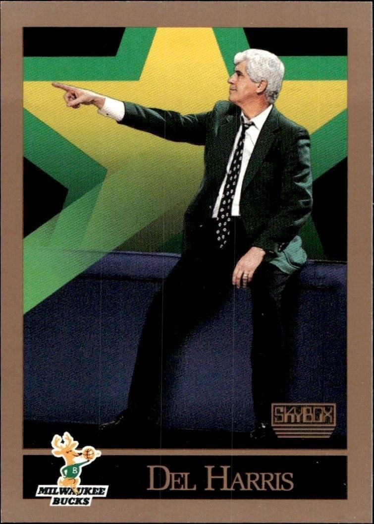 Del Harris 1990-91 Skybox #315 Basketball Trading Card - Front 1990-91 Skybox Del Harris #315 basketball trading card front