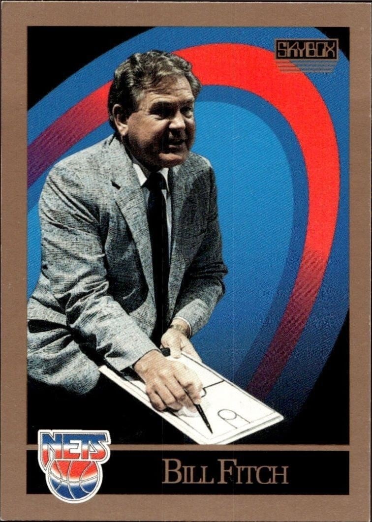 Bill Fitch 1990-91 Skybox #317 Basketball Trading Card - Front 1990-91 Skybox Bill Fitch #317 basketball trading card front