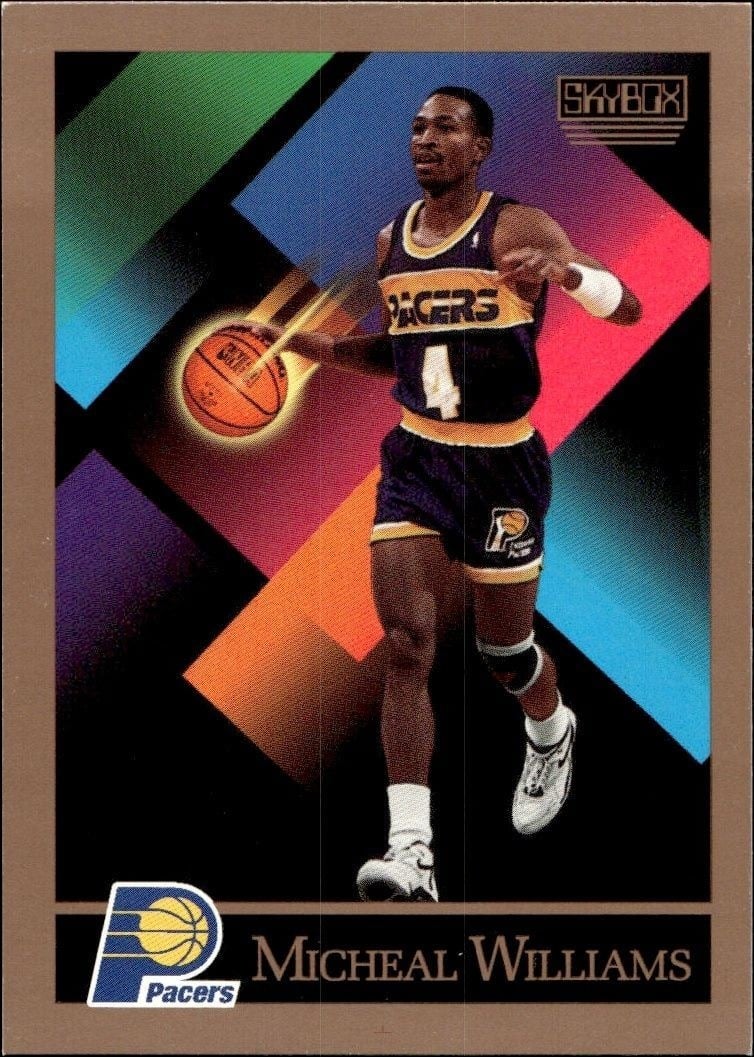 Micheal Williams 1990-91 Skybox #388 Basketball Trading Card - Front 1990-91 Skybox Micheal Williams #388 basketball trading card front