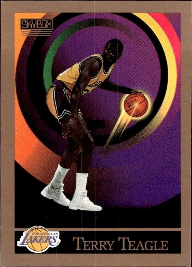 Terry Teagle 1990-91 Skybox #392 Basketball Trading Card - Front 1990-91 Skybox Terry Teagle #392 basketball trading card front