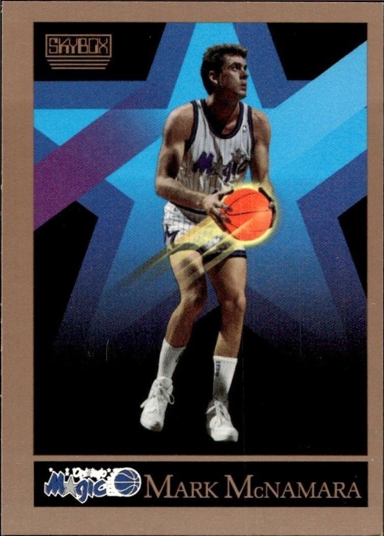 Mark McNamara 1990-91 Skybox #402 Basketball Trading Card - Front 1990-91 Skybox Mark McNamara #402 basketball trading card front