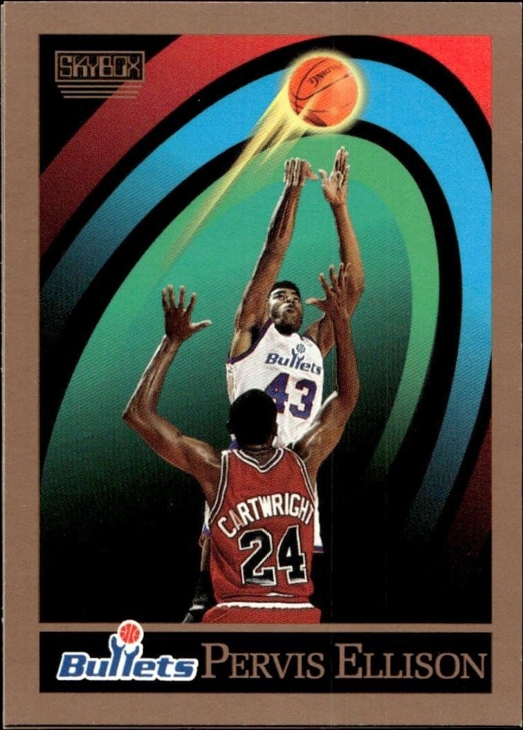 Pervis Ellison 1990-91 Skybox #157 Basketball Trading Card - Front 1990-91 Skybox Pervis Ellison #157 basketball trading card front