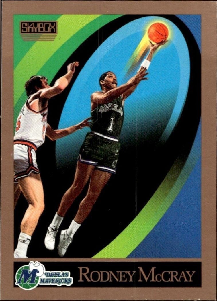 Rodney McCray 1990-91 Skybox #377 Basketball Trading Card - Front 1990-91 Skybox Rodney McCray #377 basketball trading card front
