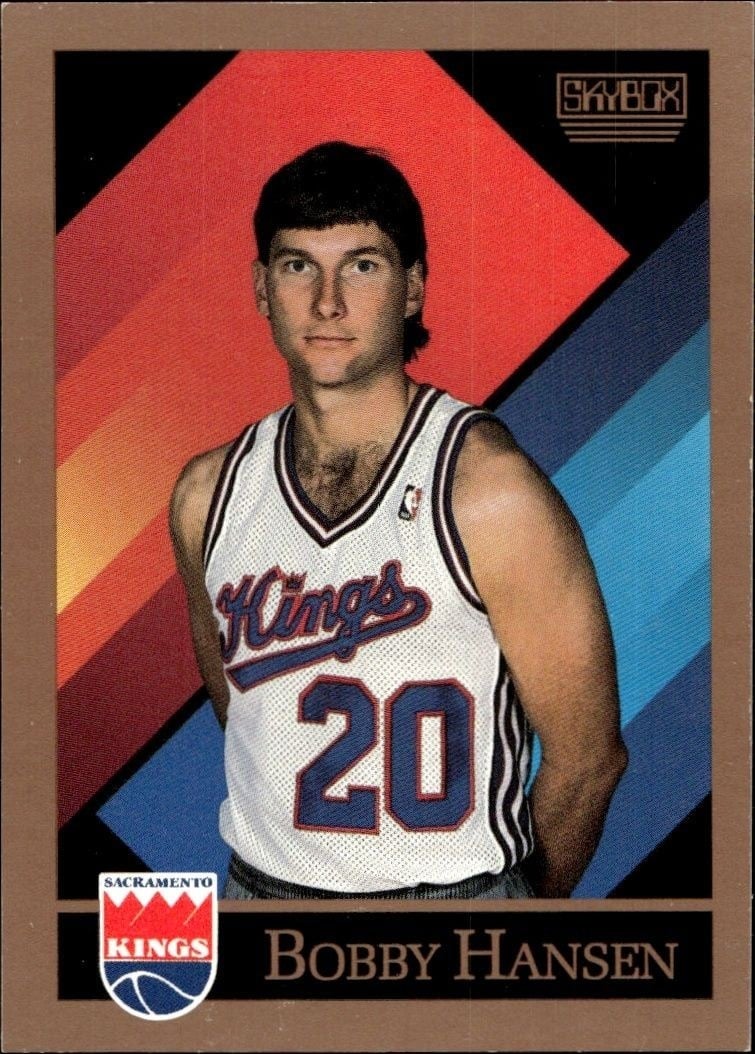 Bobby Hansen 1990-91 Skybox #409 Basketball Trading Card - Front 1990-91 Skybox Bobby Hansen #409 basketball trading card front