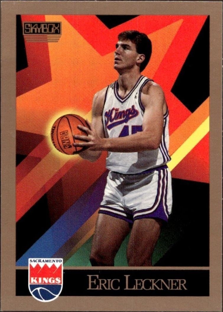 Eric Leckner 1990-91 Skybox #410 Basketball Trading Card - Front 1990-91 Skybox Eric Leckner #410 basketball trading card front