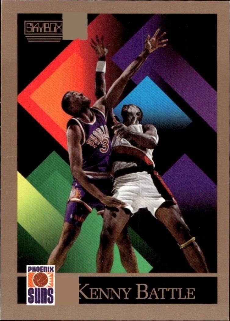 Kenny Battle 1990-91 Skybox #405 Basketball Trading Card - Front 1990-91 Skybox Kenny Battle #405 basketball trading card front