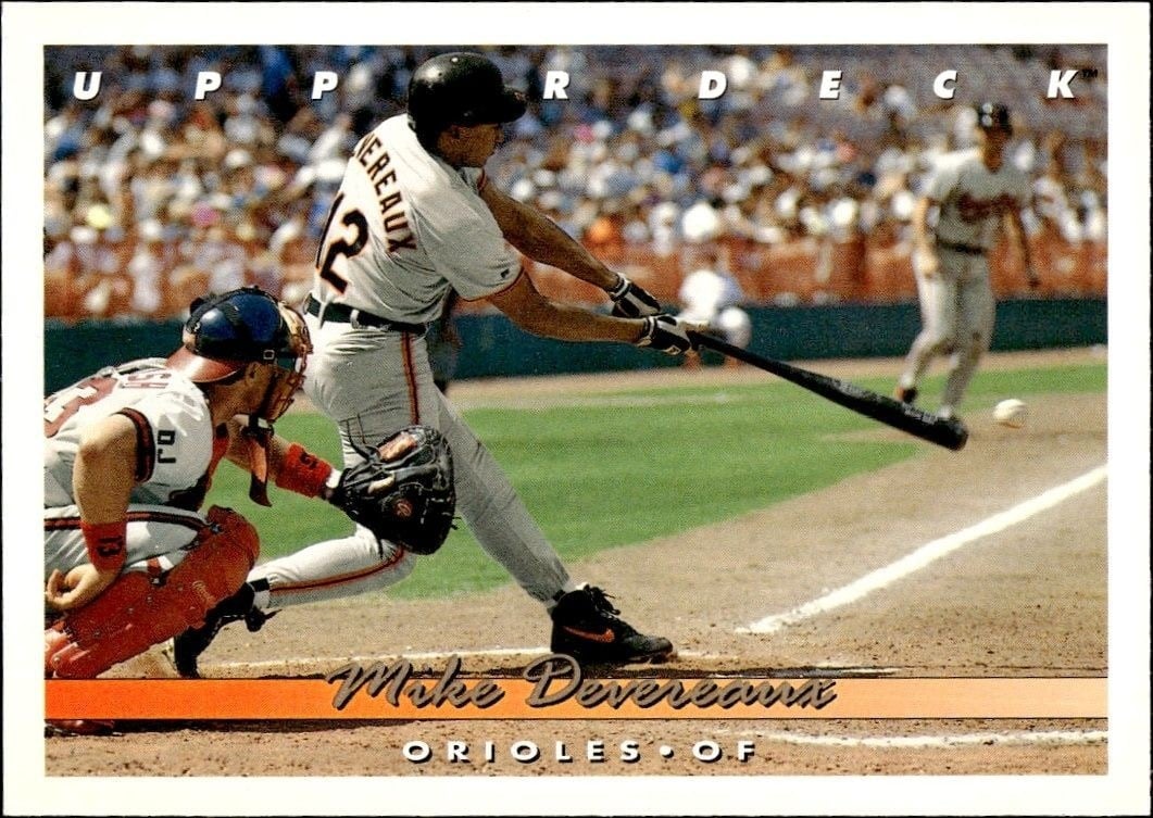 Mike Devereaux 1993 Upper Deck #167 Baseball Trading Card - Front 1993 Upper Deck Mike Devereaux #167 baseball trading card front