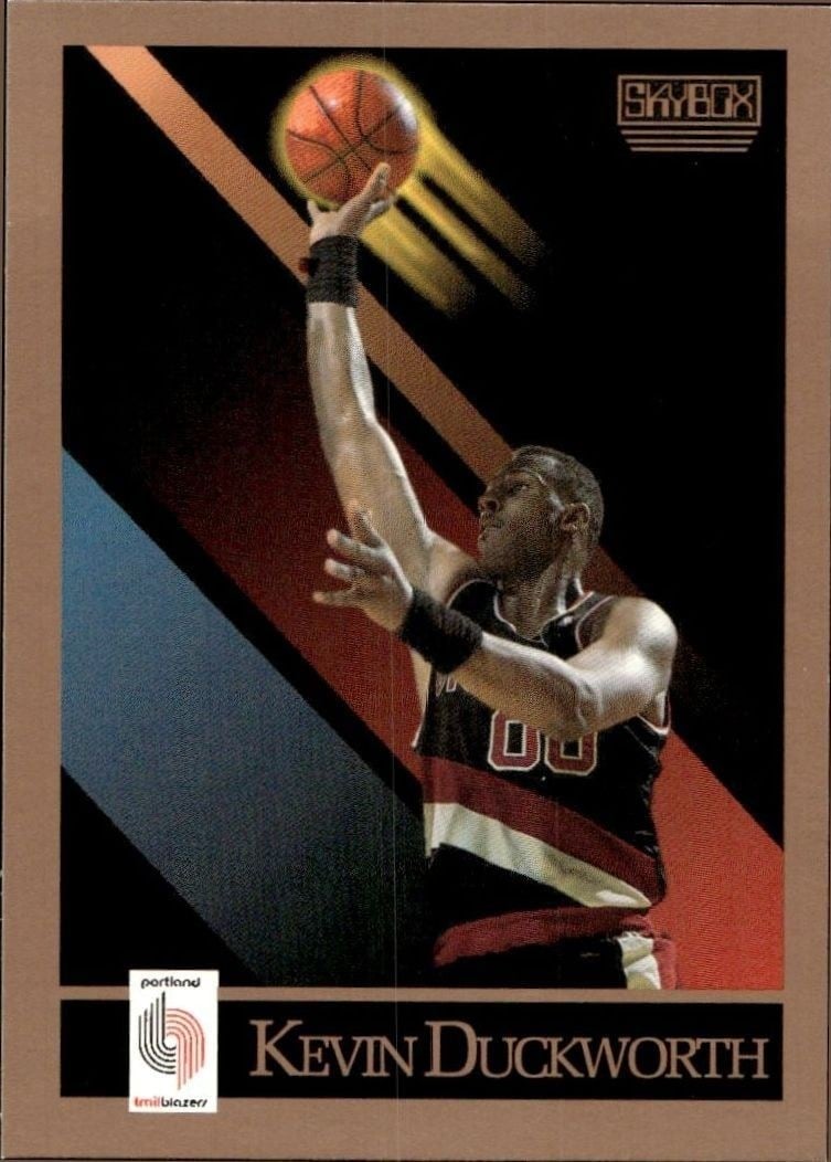 Kevin Duckworth 1990-91 Skybox #234 Basketball Trading Card - Front 1990-91 Skybox Kevin Duckworth #234 basketball trading card front