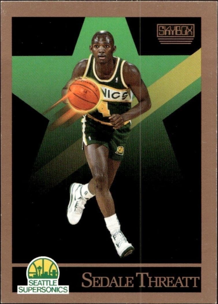 Sedale Threatt 1990-91 Skybox #273 Basketball Trading Card - Front 1990-91 Skybox Sedale Threatt #273 basketball trading card front